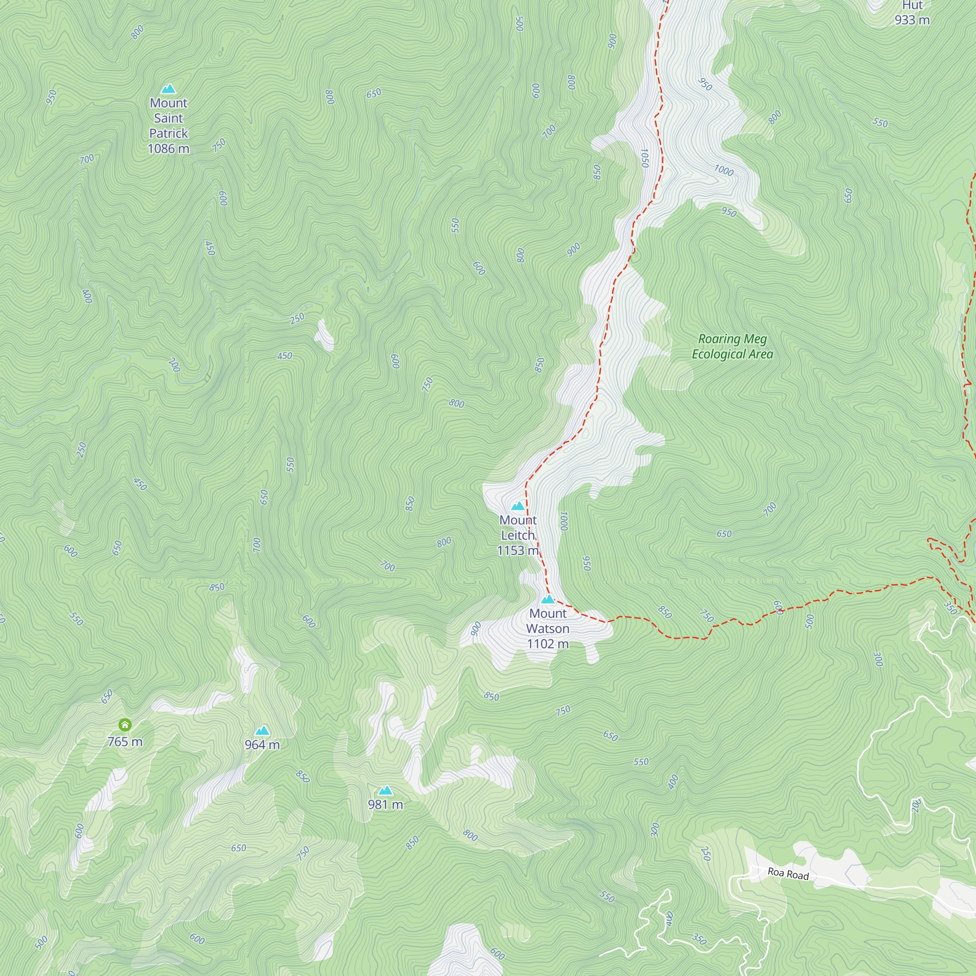 Mt Leitch Bivvy map