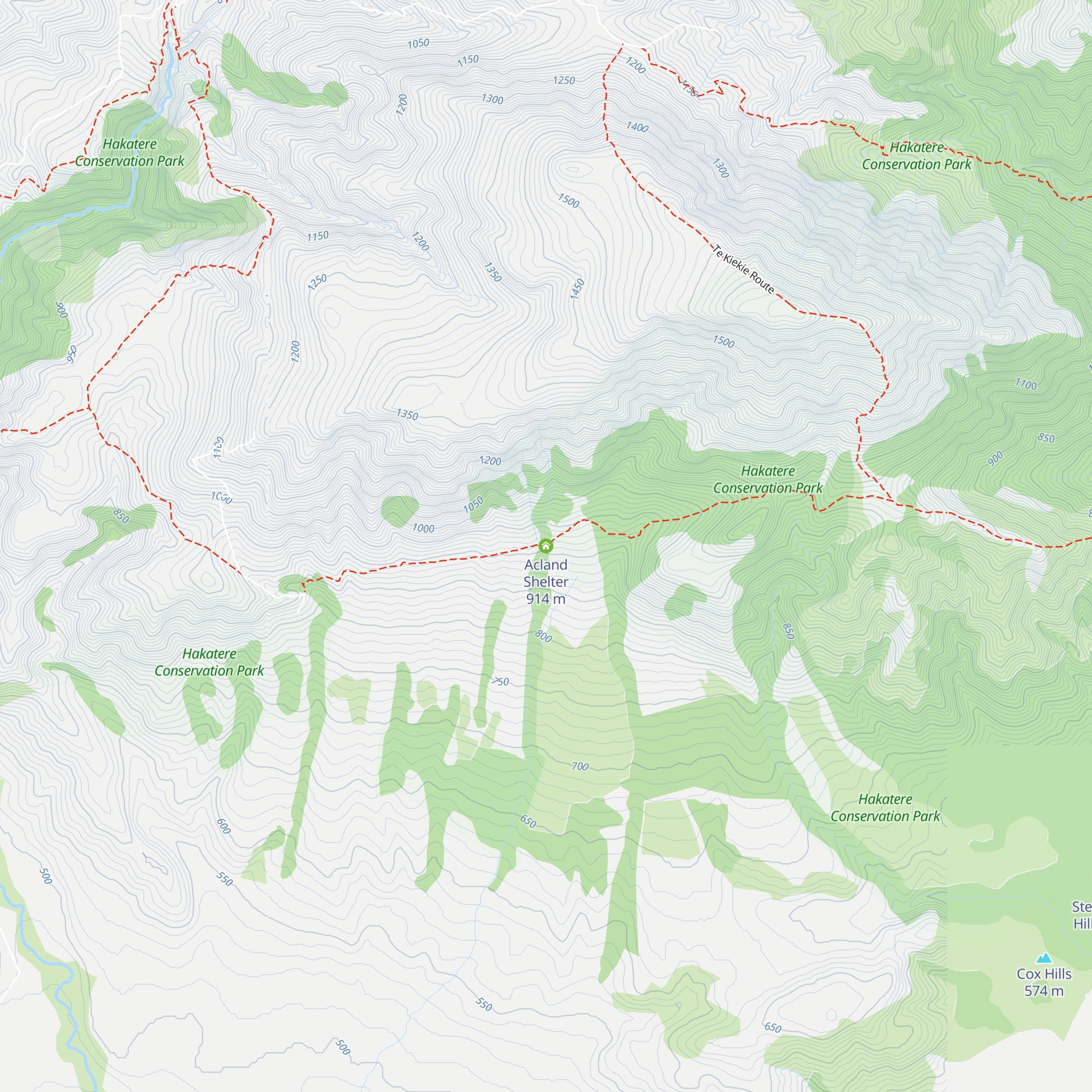 Acland Shelter map