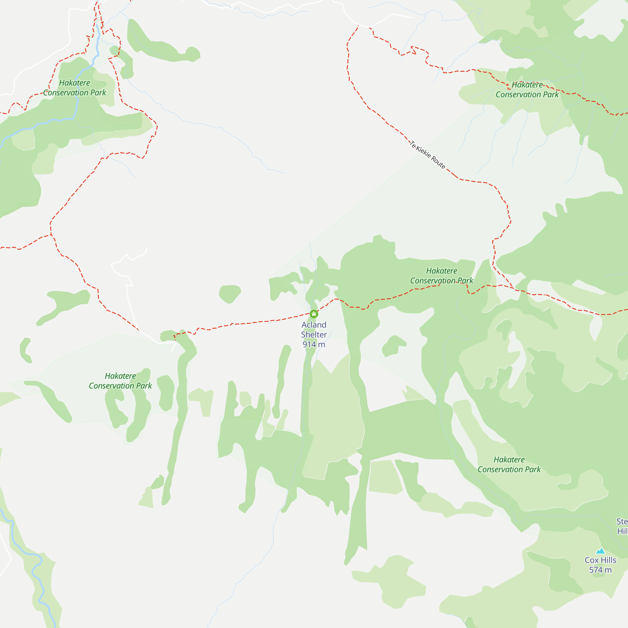 Acland Shelter map
