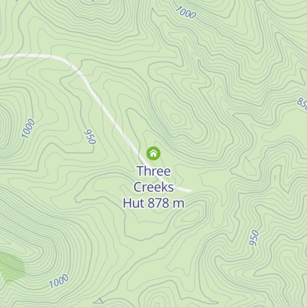 Map of Three Creeks Hut