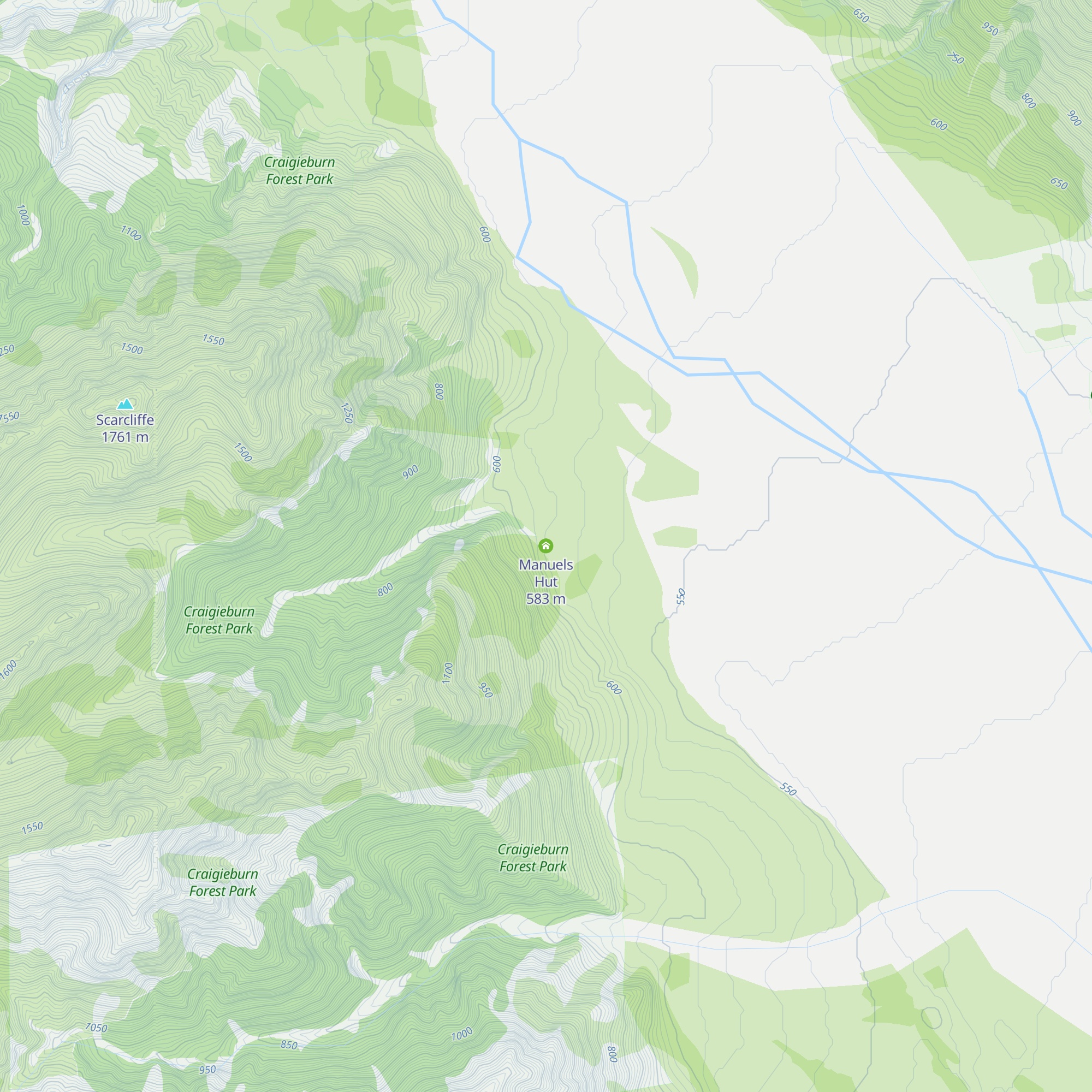 Manuels Hut map