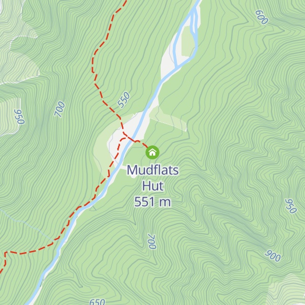 Map of Mudflats Hut