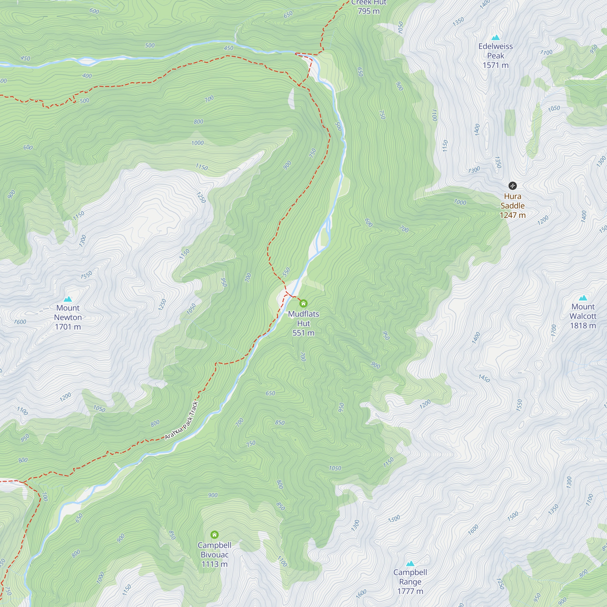 Mudflats Hut map