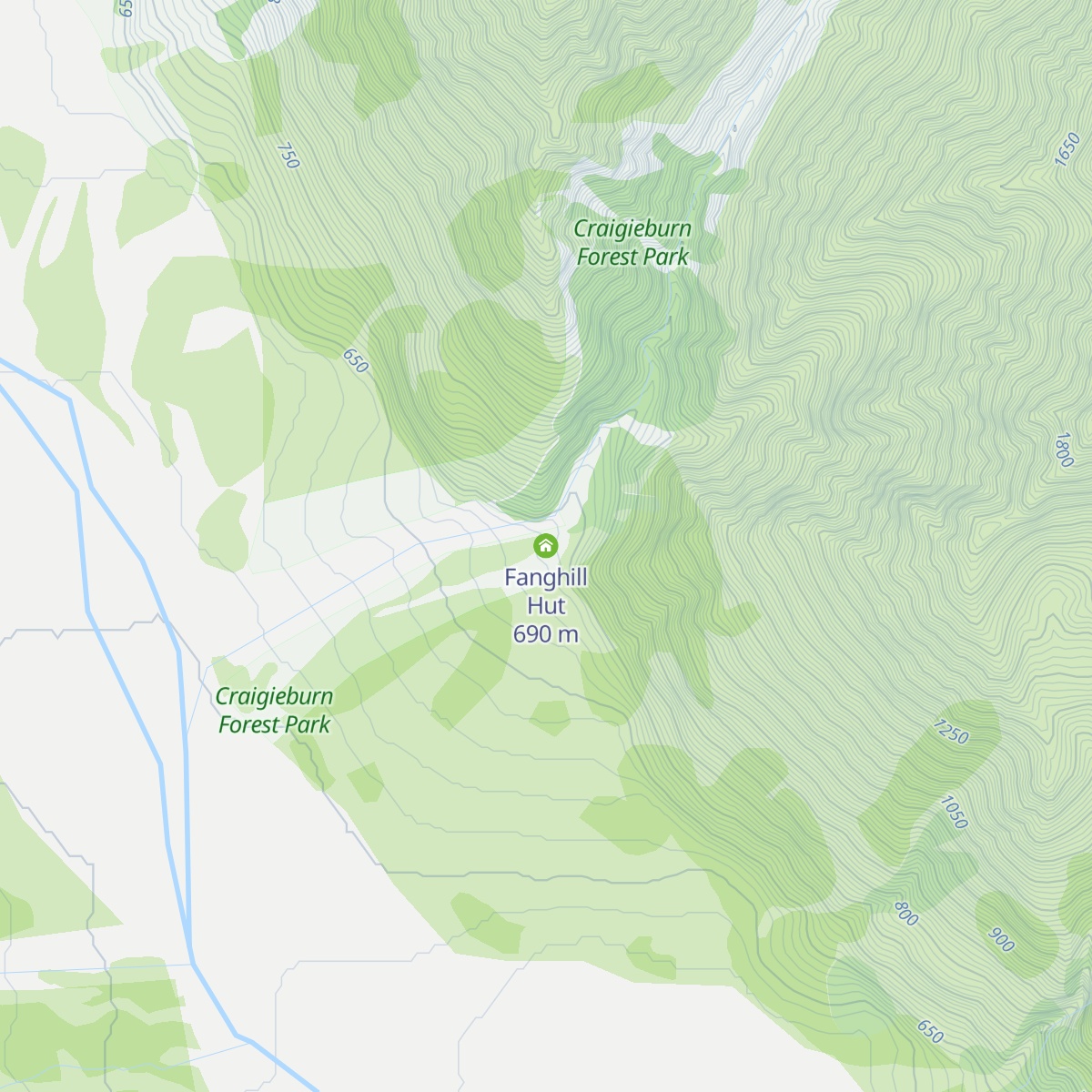 Fanghill Hut map