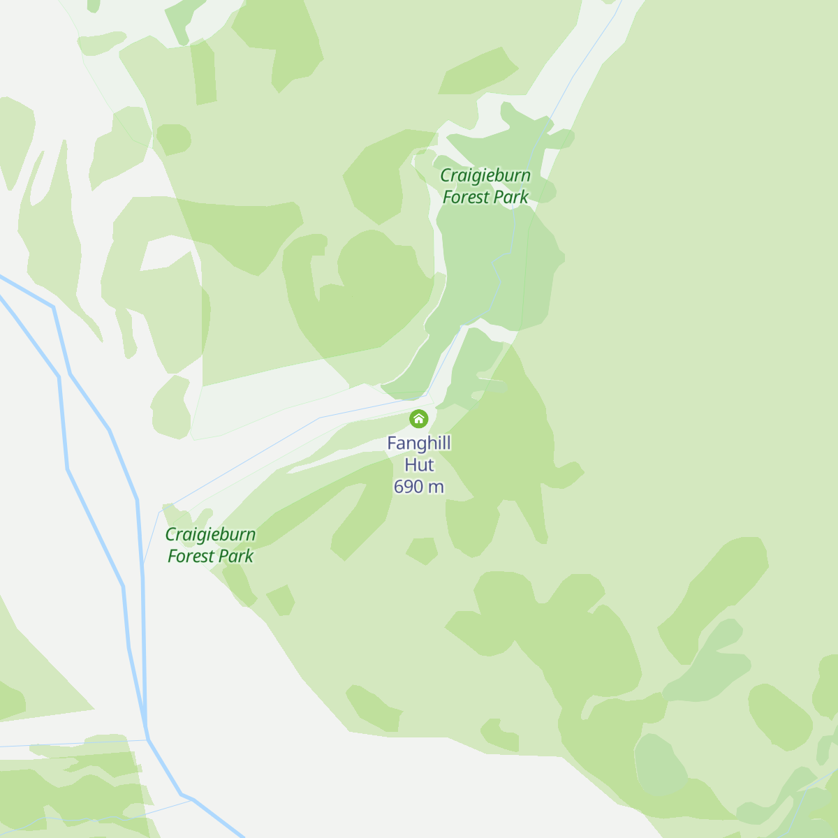 Fanghill Hut map