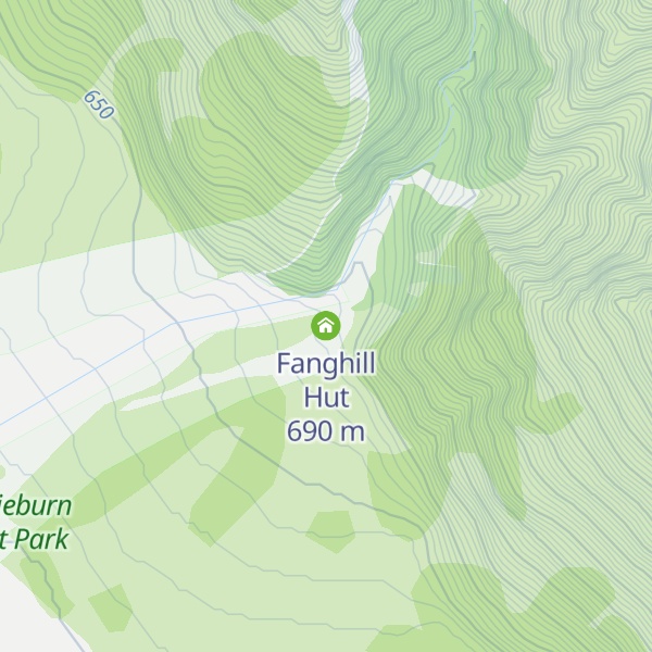 Map of Fanghill Hut