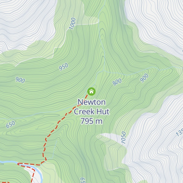 Map of Newton Creek Hut