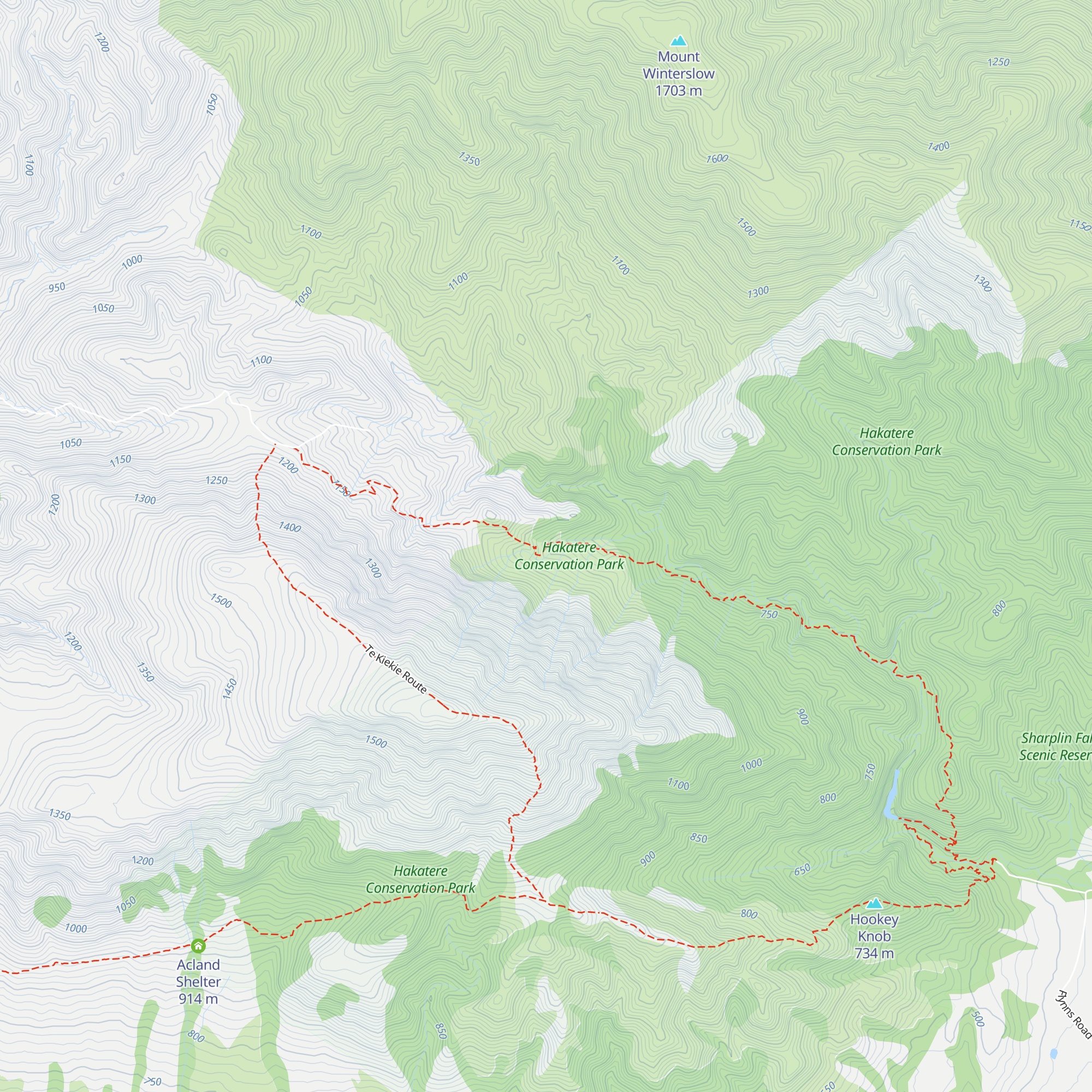 Pinnacles Hut map