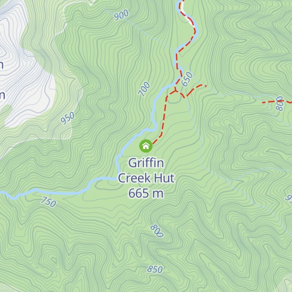 Map of Griffin Creek Hut