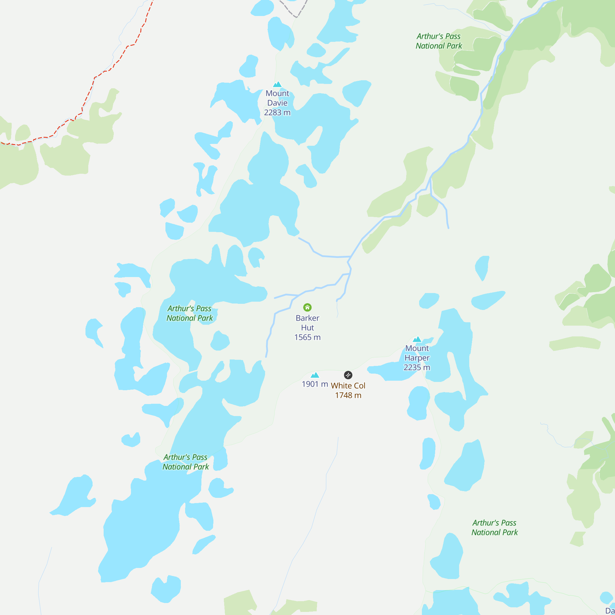 Barker Hut map