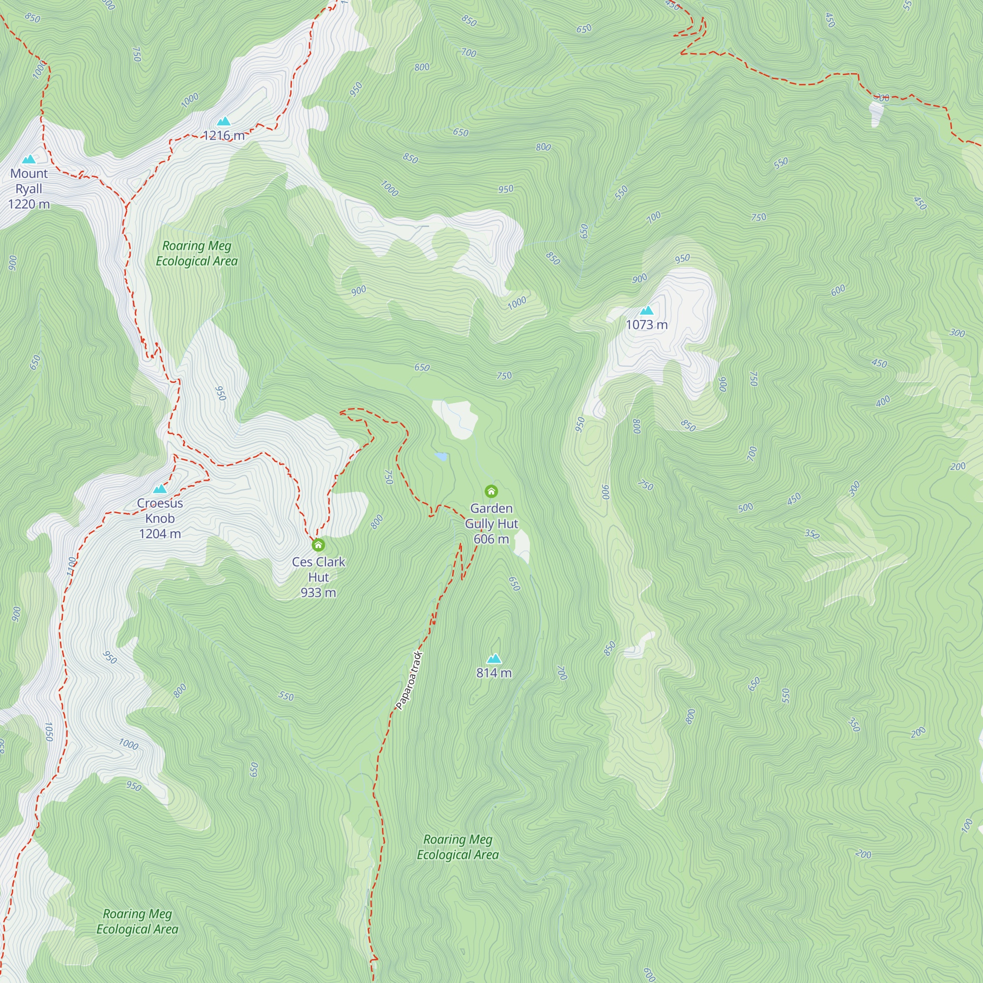 Garden Gully Hut map