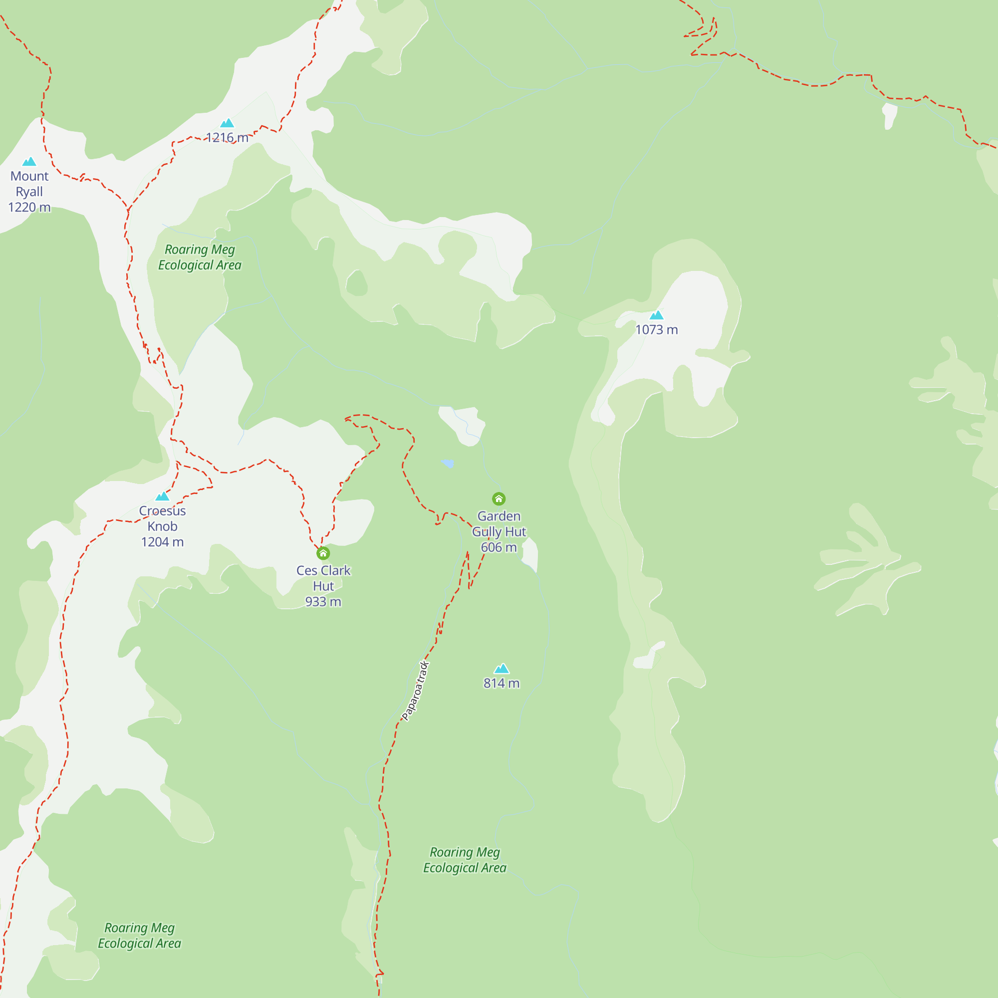 Garden Gully Hut map