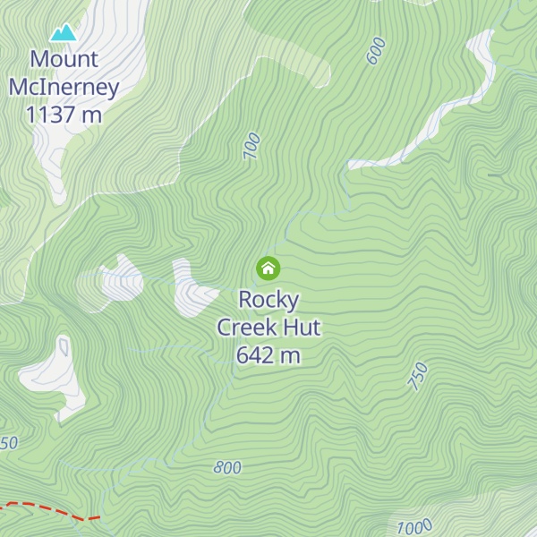 Map of Rocky Creek Hut