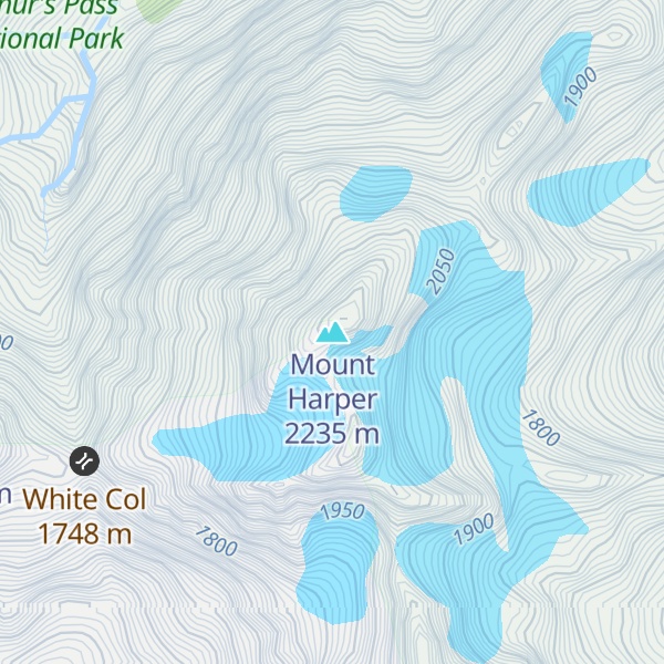 Map of Mount Harper