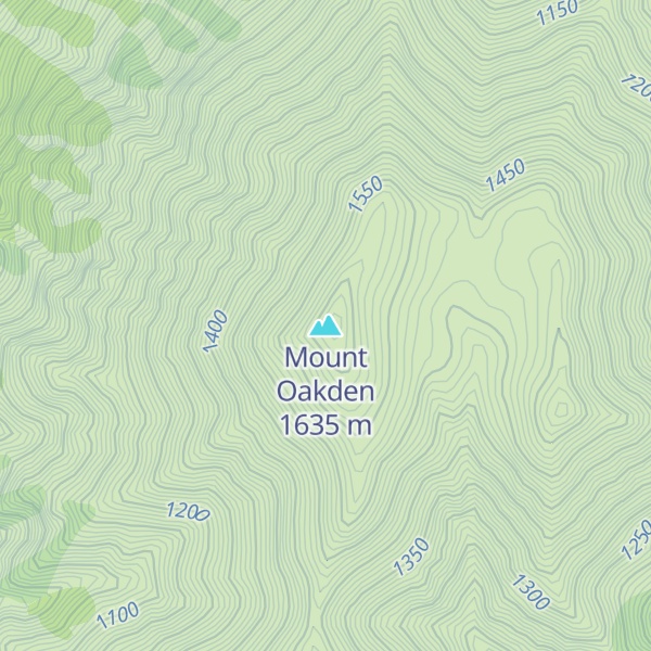 Map of Mount Oakden