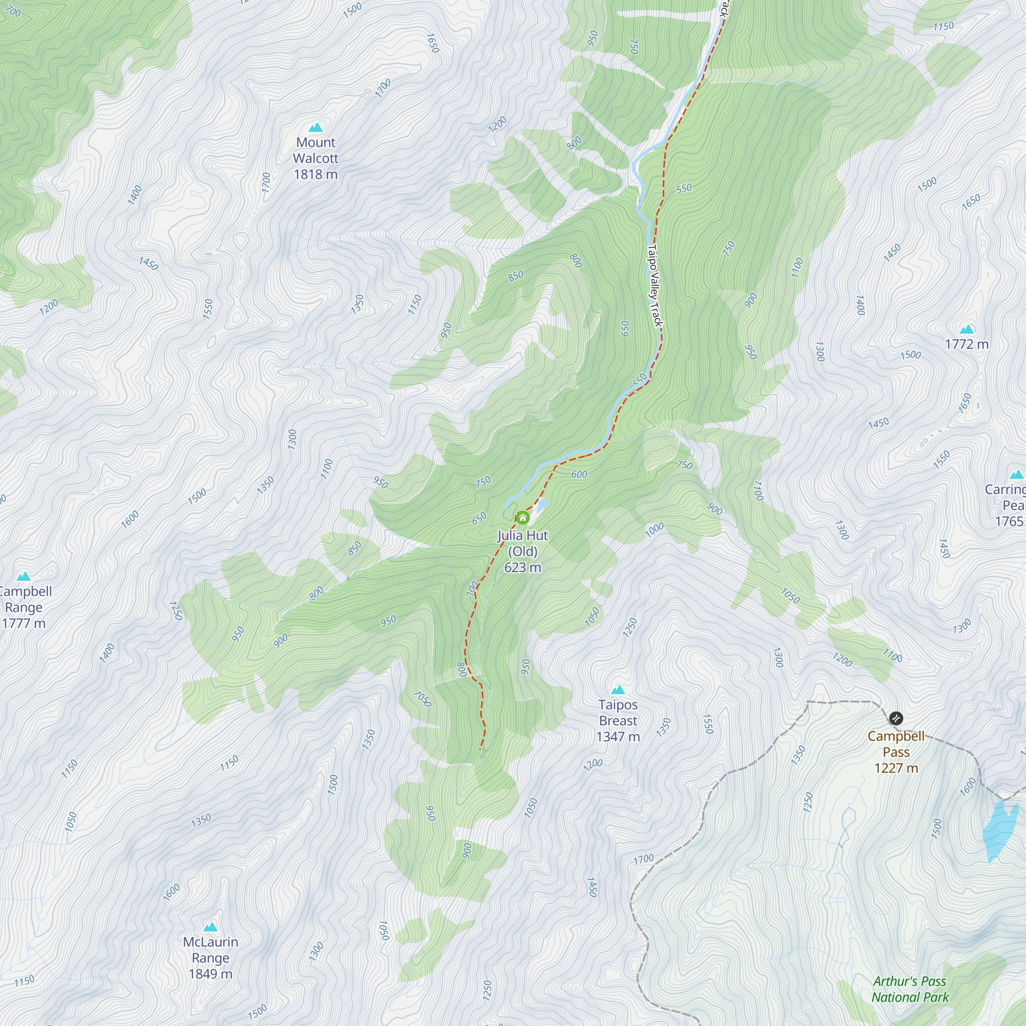 Julia Hut map