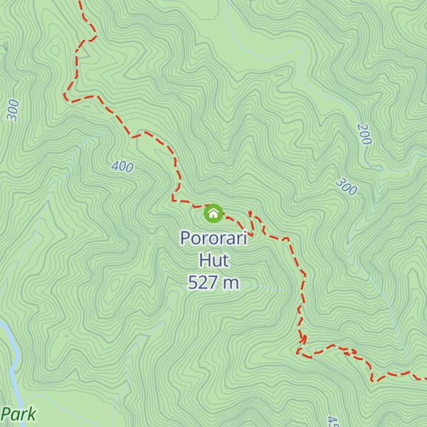 Map of Pororari Hut