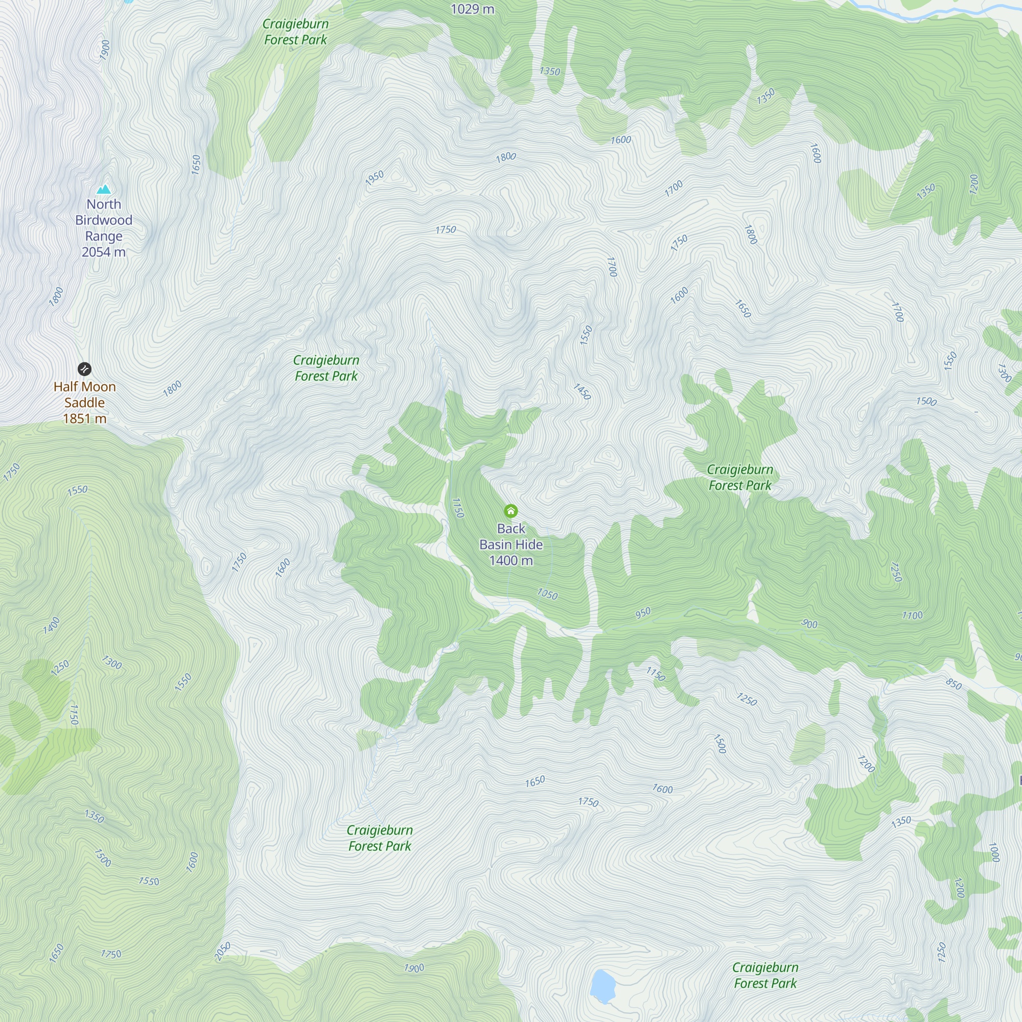 Back Basin Hide map