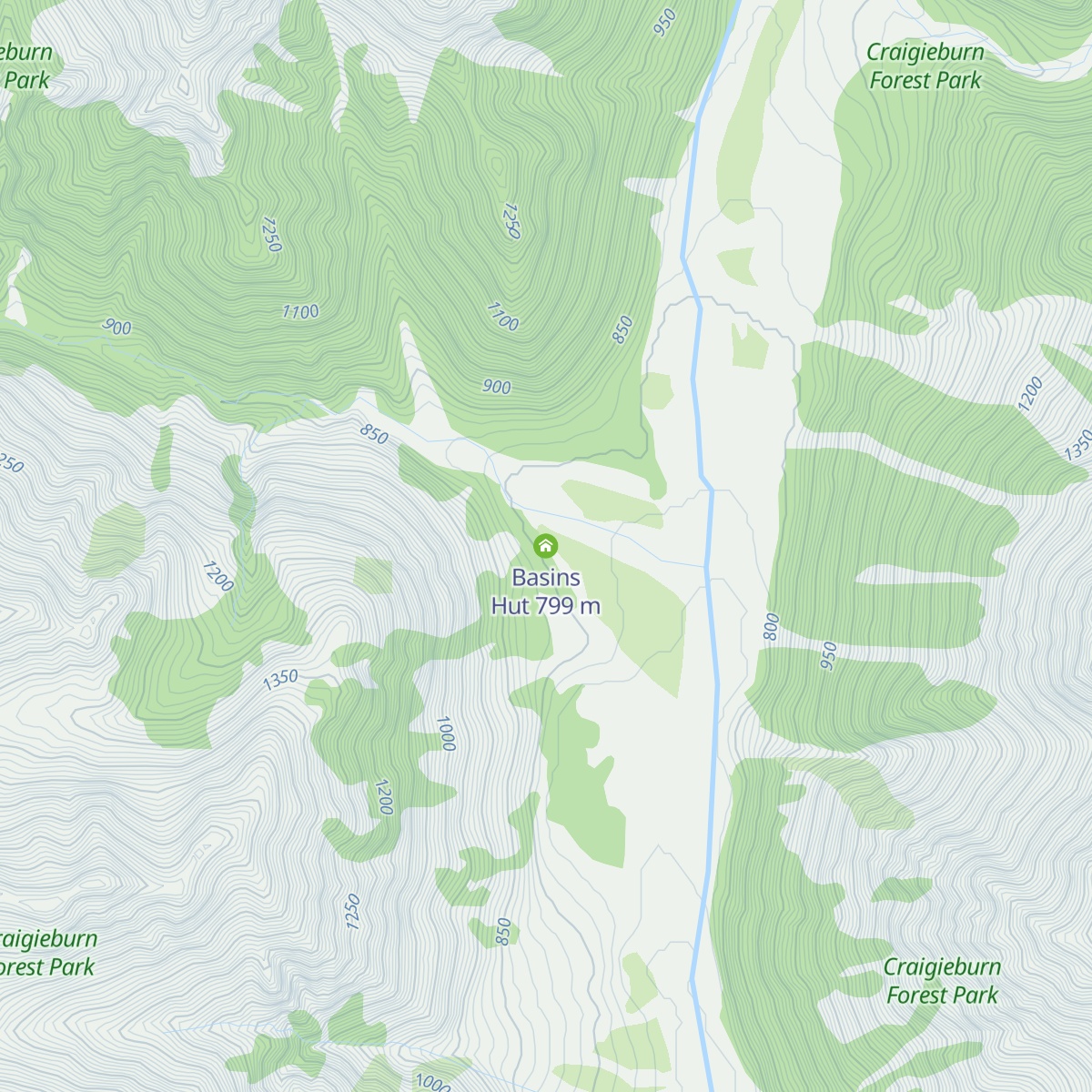 Basins Hut map