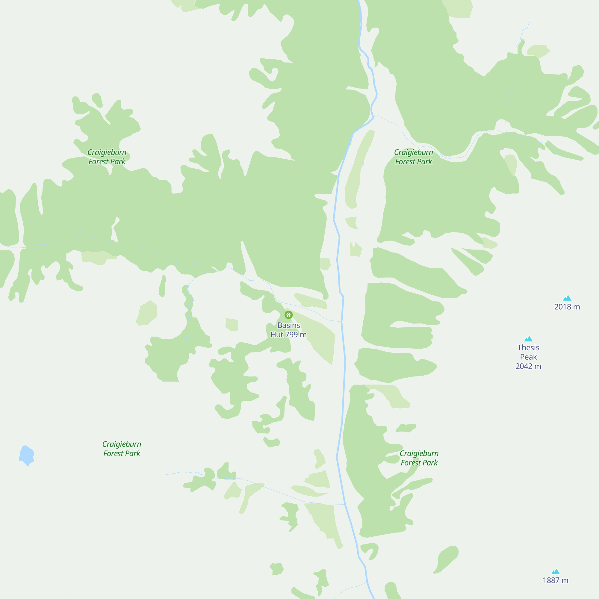 Old Basins Hut map