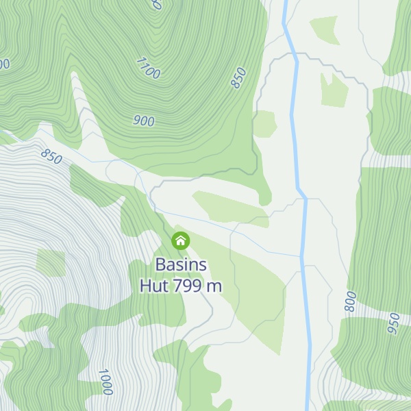 Map of Old Basins Hut