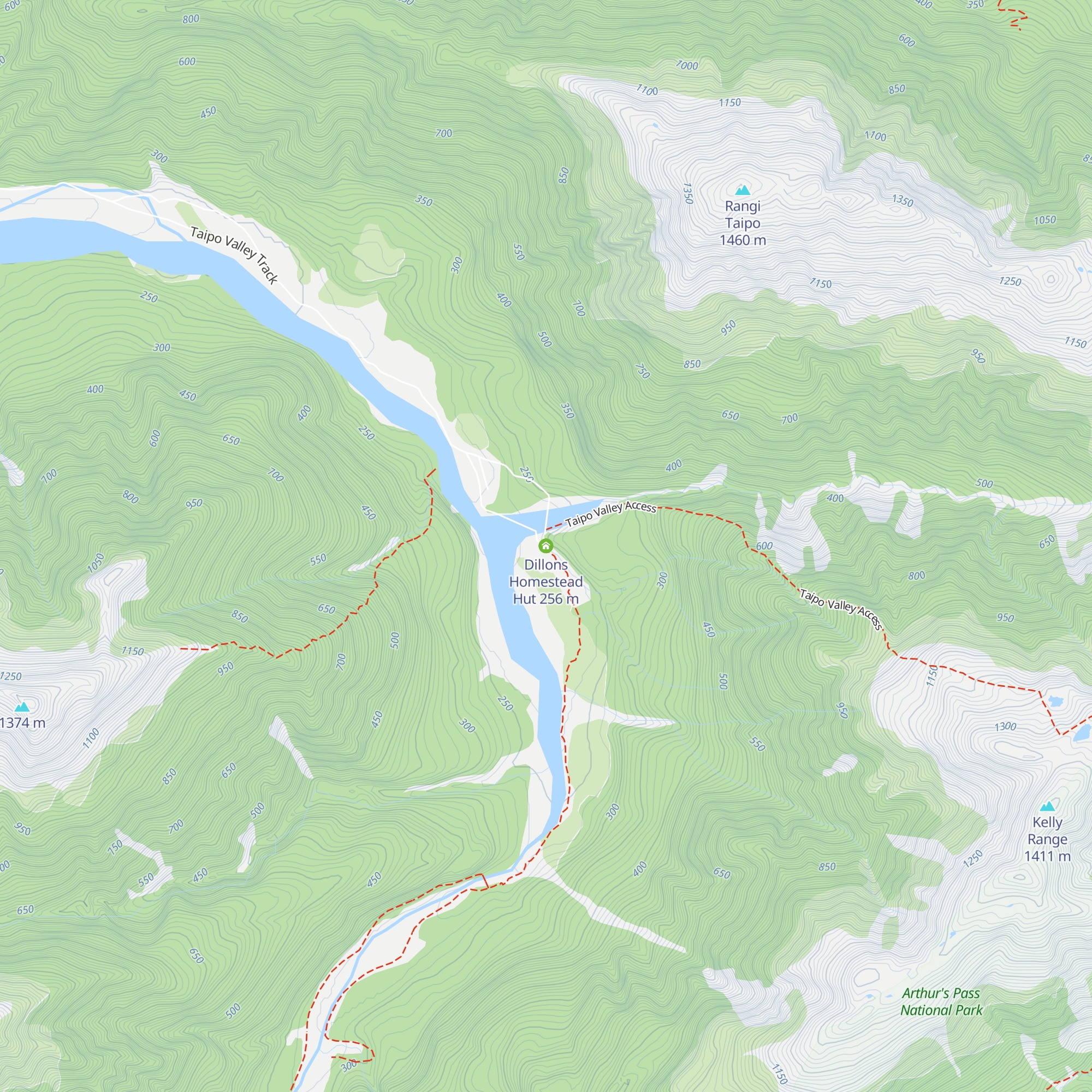 Dillons Homestead Hut map