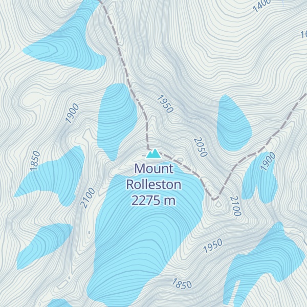 Map of Mount Rolleston
