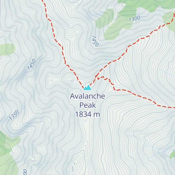 Map of Avalanche Peak