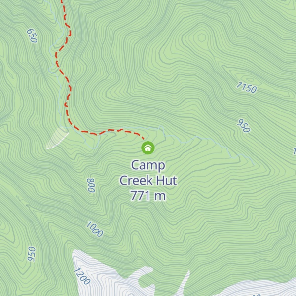 Map of Camp Creek Hut