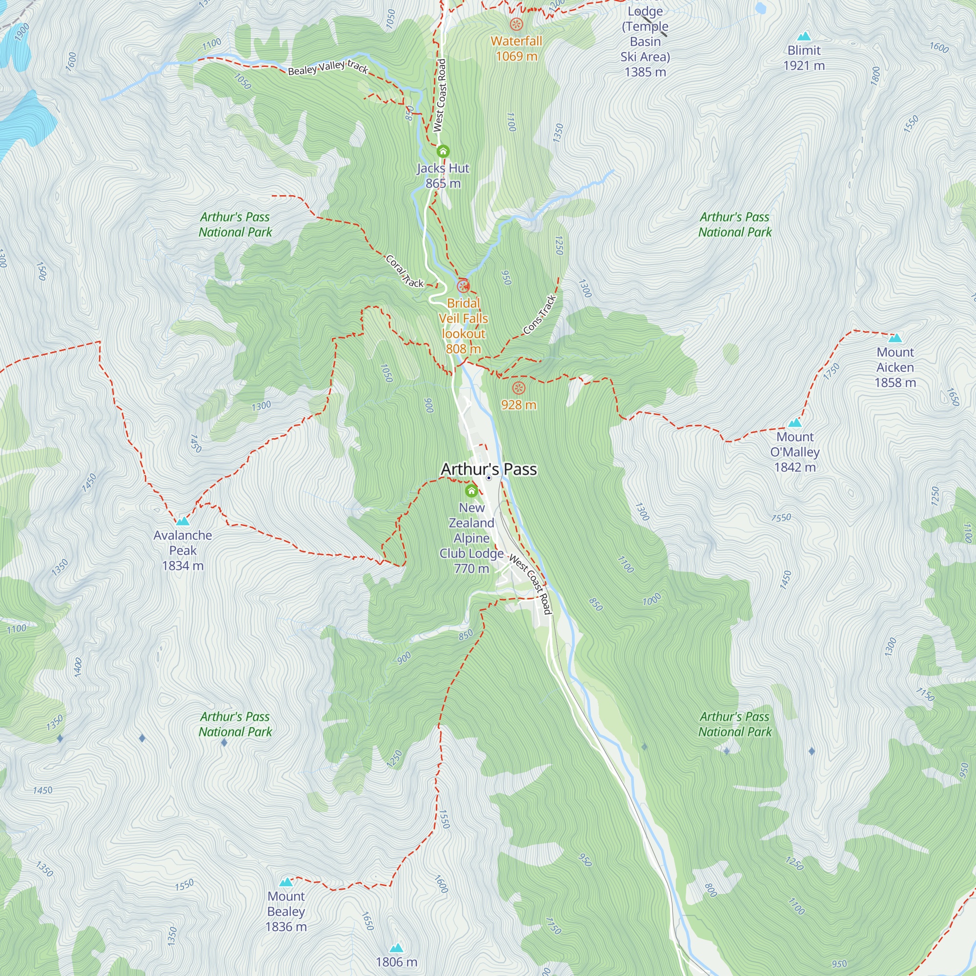 DOC Visitor Centre map