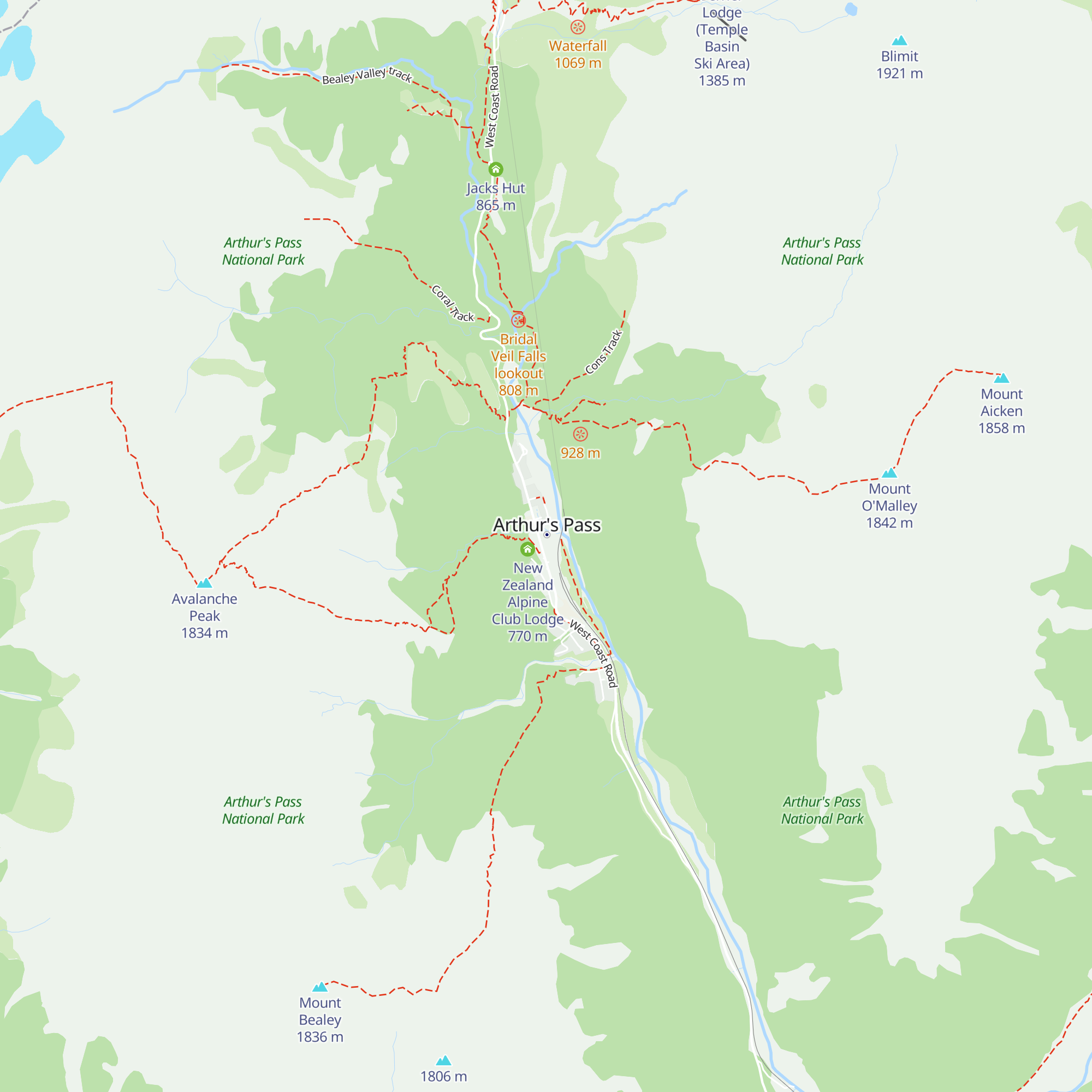 DOC Visitor Centre map
