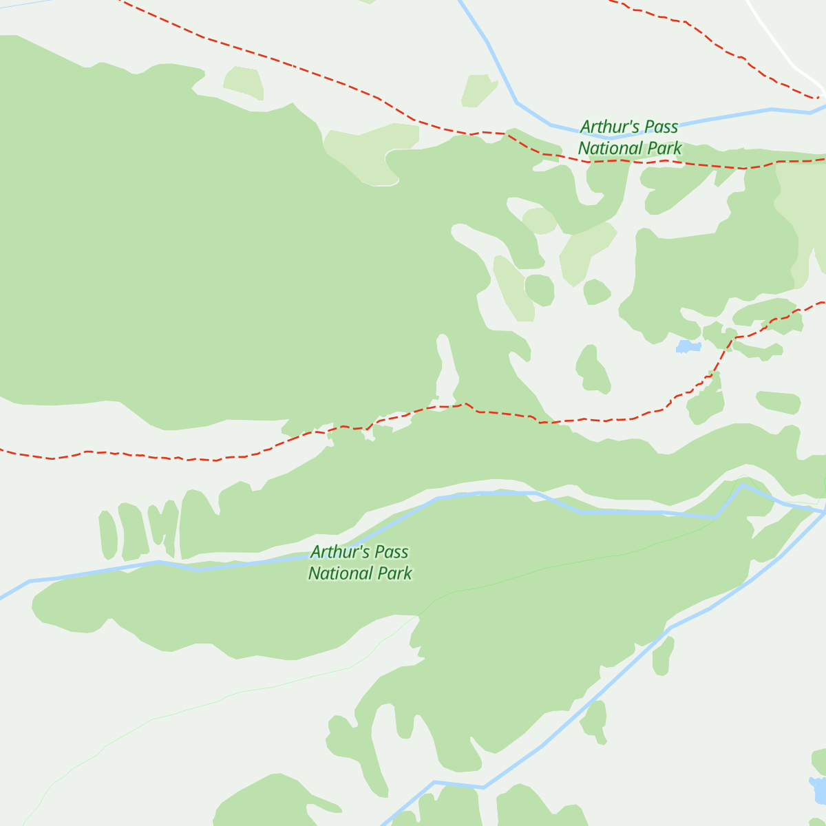 Bealey Spur Hut map