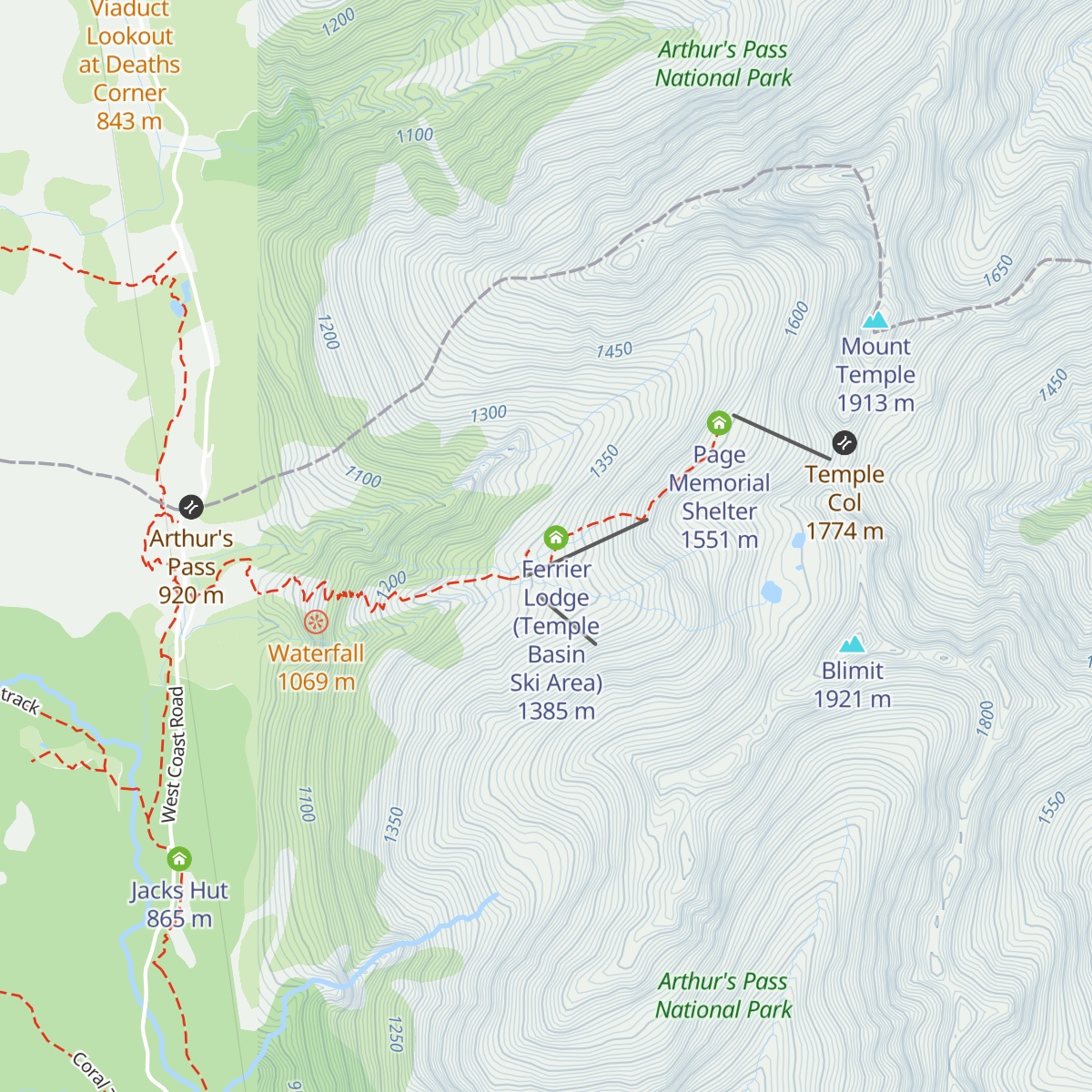 Canterbury University Snow Sports Club (CUSSC) Lodge map