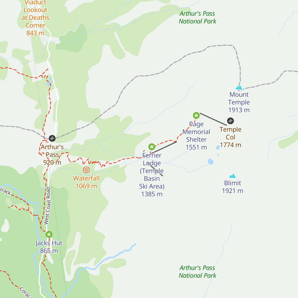 Canterbury University Snow Sports Club (CUSSC) Lodge map