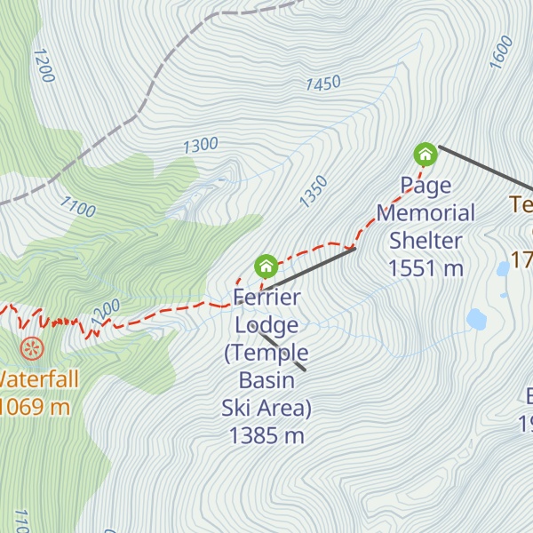 Map of Ferrier Lodge (Temple Basin Ski Area)