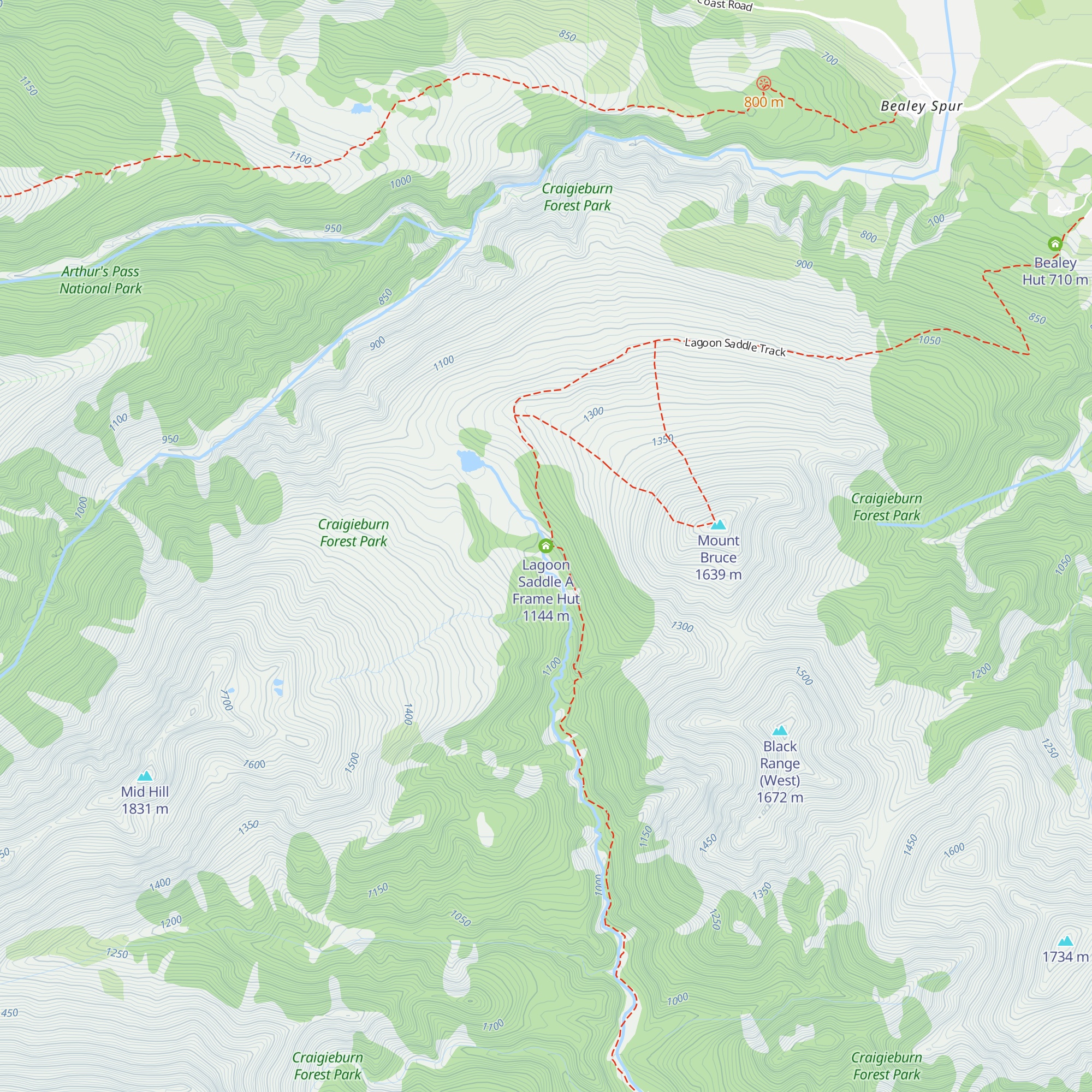 Lagoon Saddle A Frame Hut map