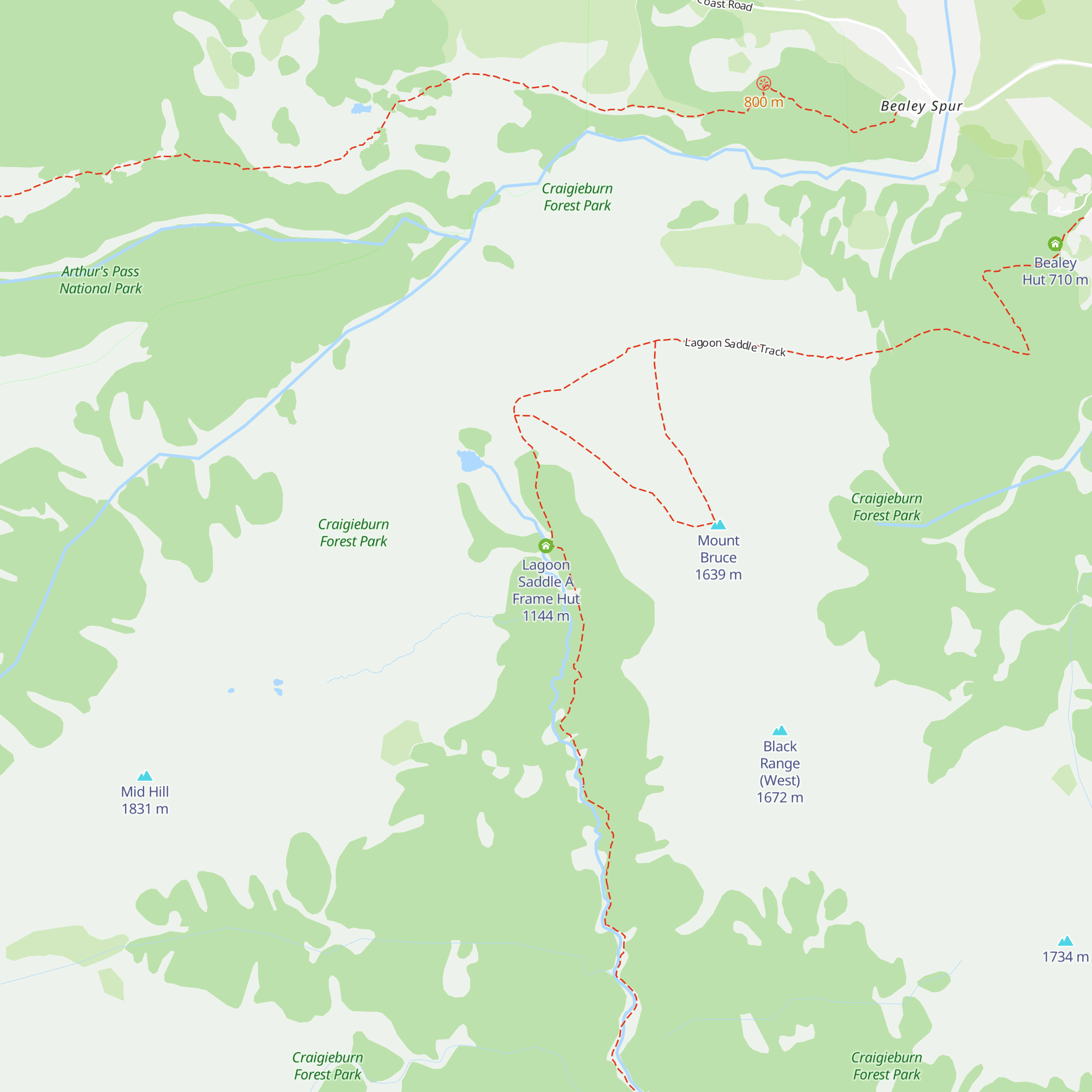 Lagoon Saddle A Frame Hut map