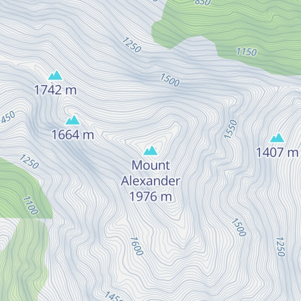 Map of Mount Alexander