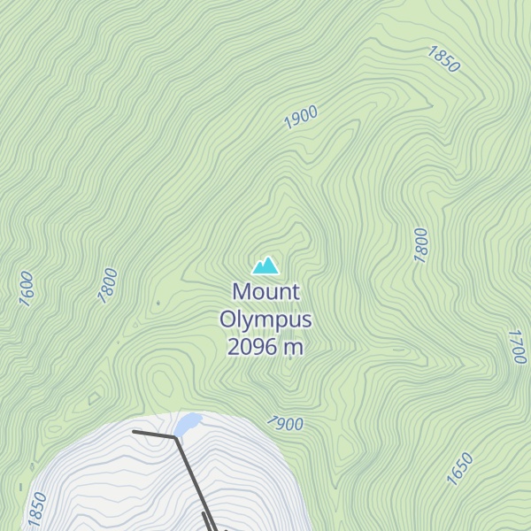 Map of Mount Olympus