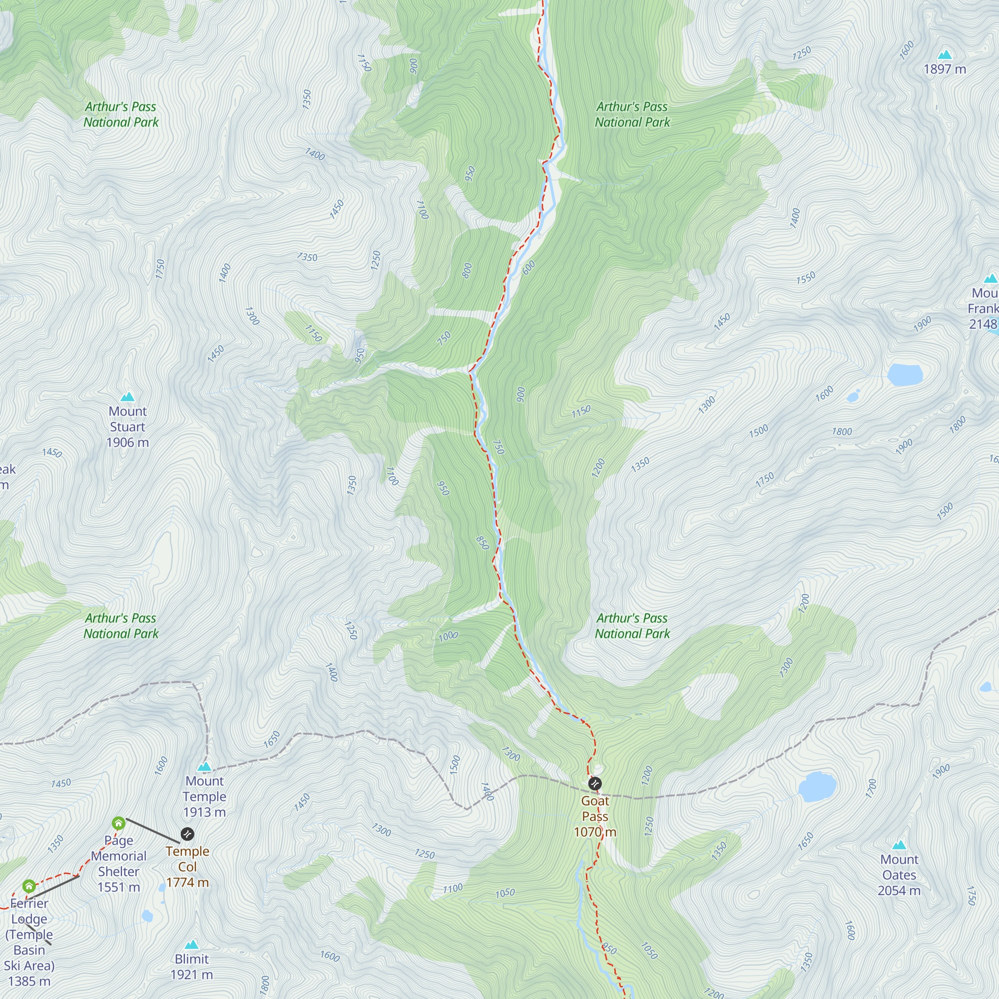 Upper Deception Hut map