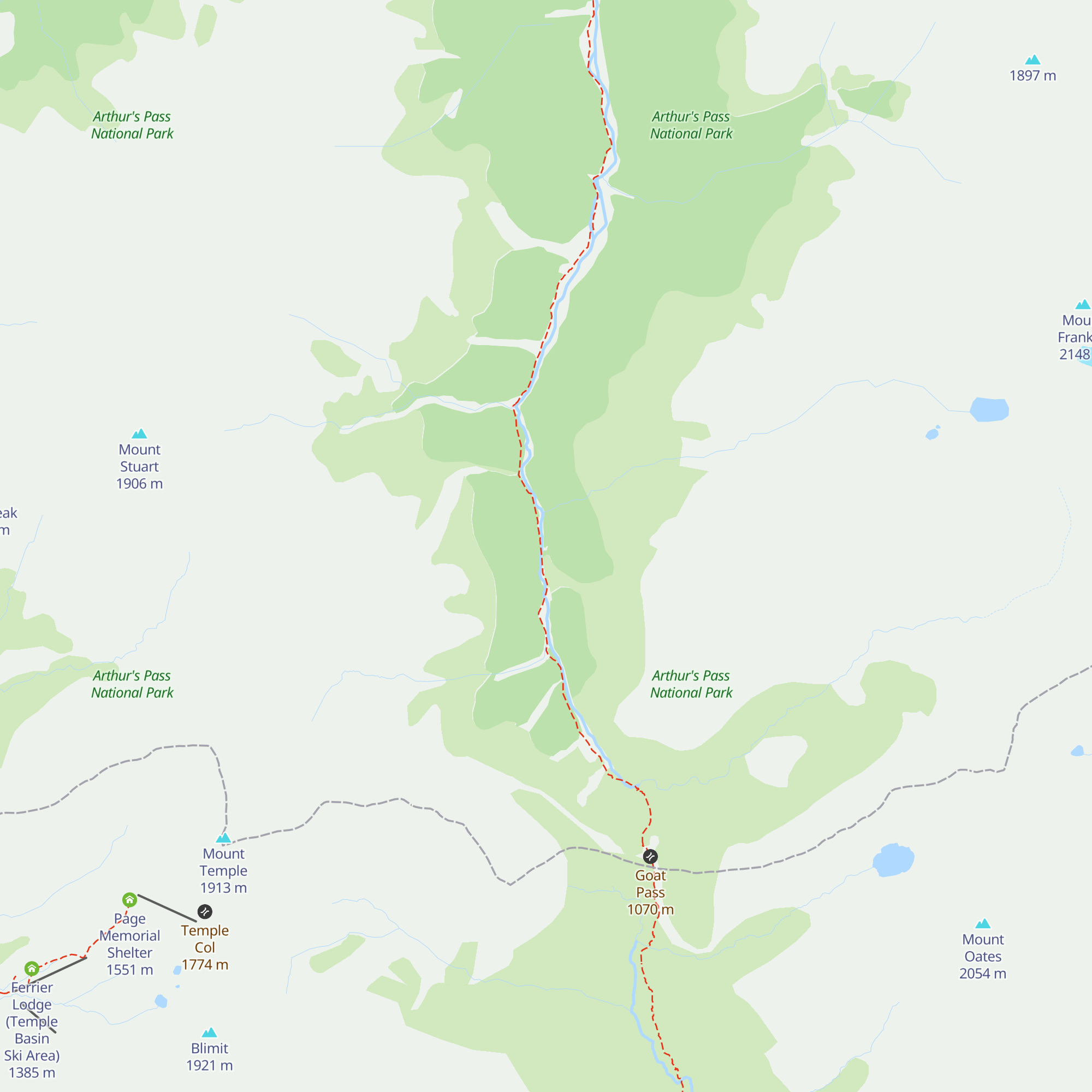 Upper Deception Hut map