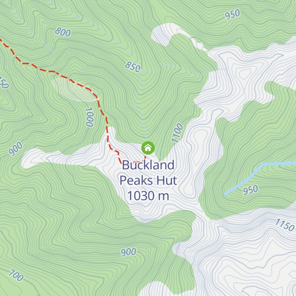 Map of Buckland Peaks Hut