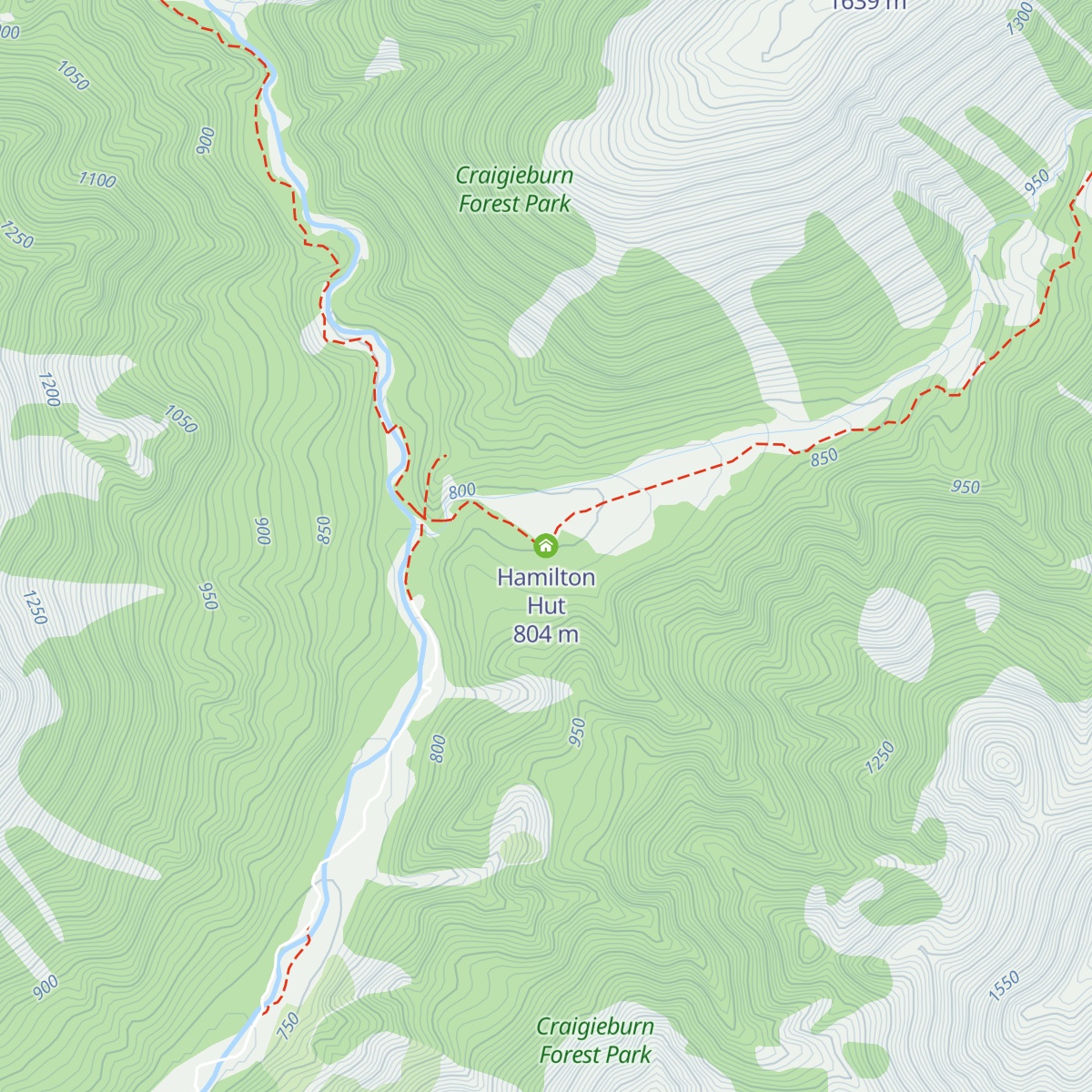 Hamilton Hut map