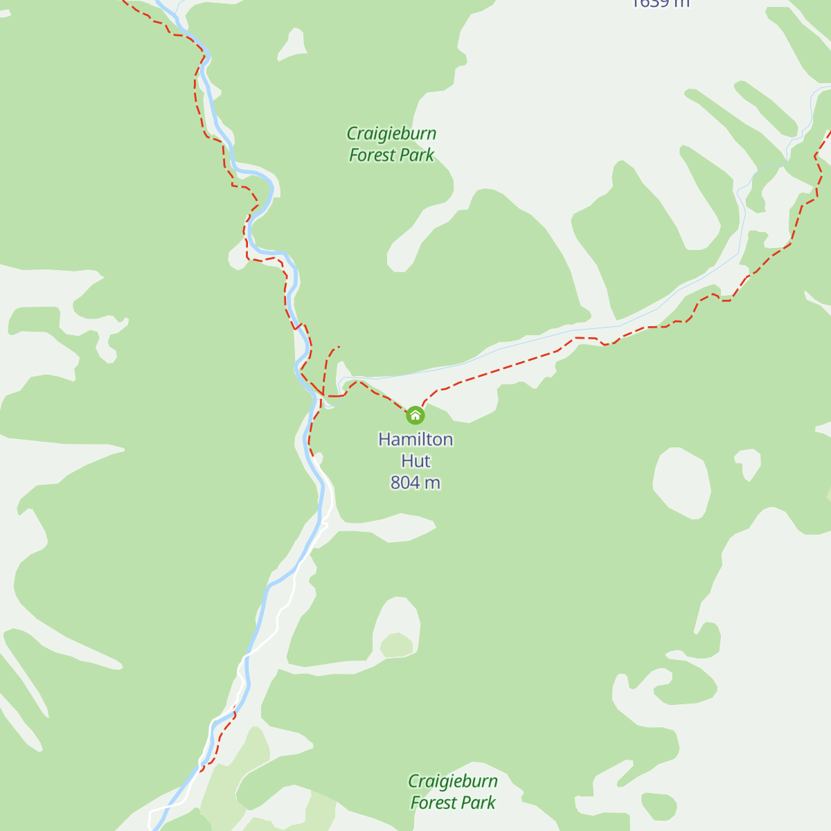 Hamilton Hut map