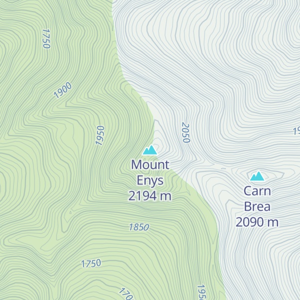 Map of Mount Enys