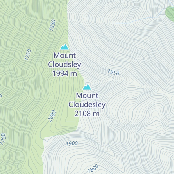 Map of Mount Cloudesley