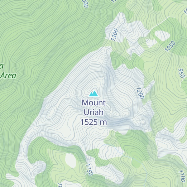 Map of Mount Uriah