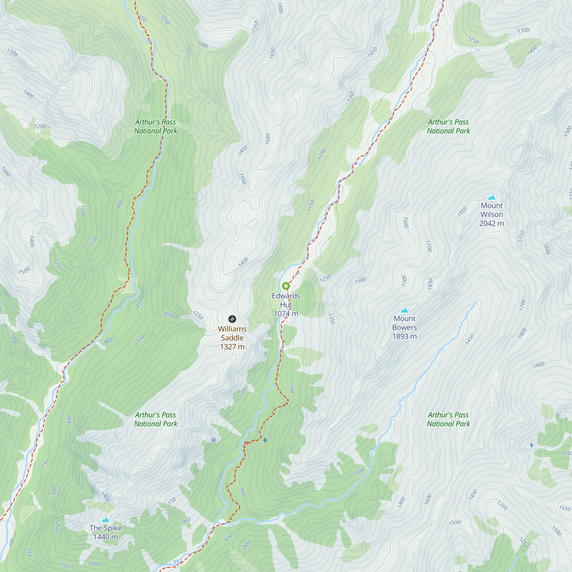 Edwards Hut map
