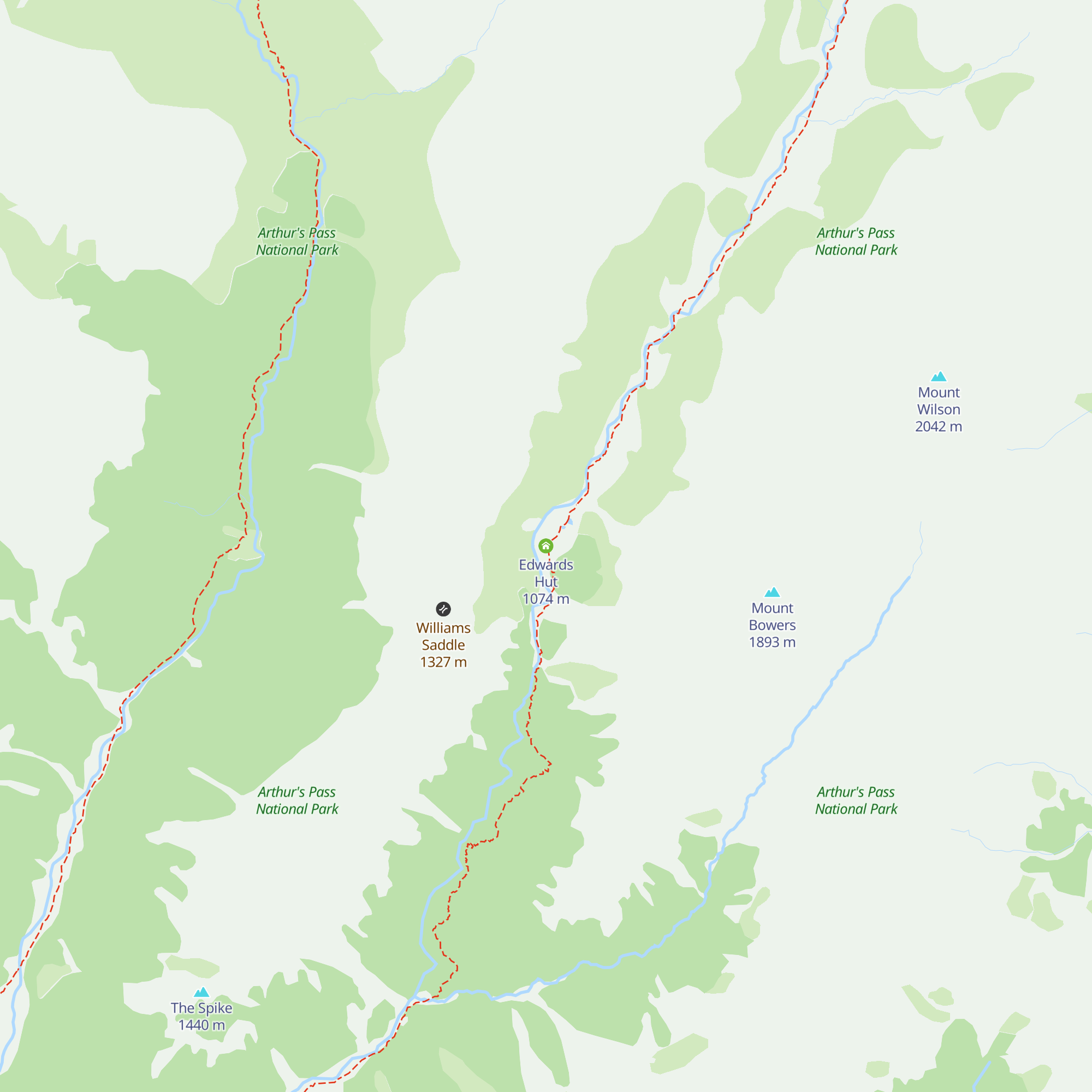Edwards Hut map