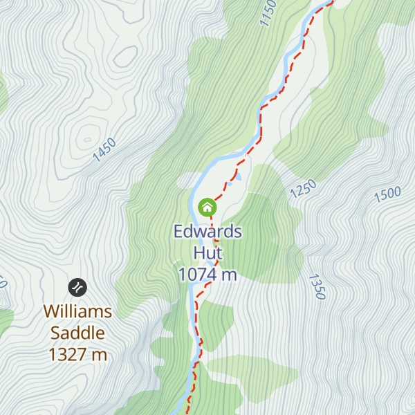 Map of Edwards Hut